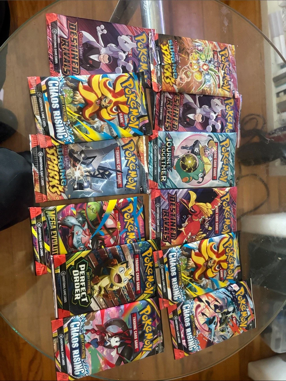 12 Assorted OPEN booster packs (93)
